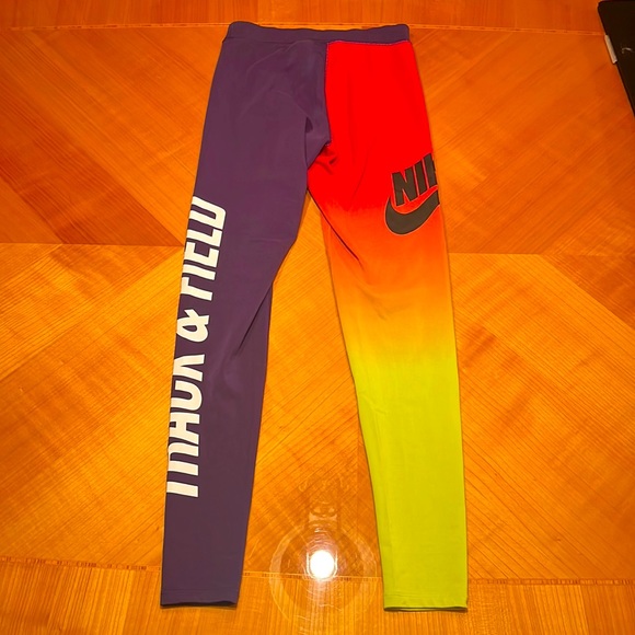 COPY - Nike Ombré Track and Field Neon Retro Leggings XS - Picture 1 of 5